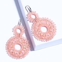 Ins Style Net Rouge Accessoires Mode Européenne Et Américaine Géométrie Motif Perle Boucles D'oreilles Femelle Exagéré Et Personnalisé Double Cercle Perle Boucles D'oreilles Erm93 sku image 6