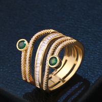 Copper Fashion Geometric Ring  (alloy-7)  Fine Jewelry Nhas0047-alloy-7 sku image 1