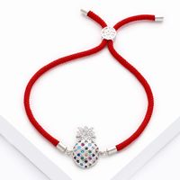 Copper Korea Geometric Bracelet  (red-rope-alloyen-pineapple)  Fine Jewelry Nhas0049-red-rope-alloyen-pineapple sku image 1