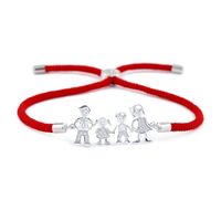 Fabrik Direkt Verkauf Koreanische Mode Persönlichkeit Weibliche 4 Personen Zirkon Rotes Seil Armband All-match Einfache Weibliche Armband Zubehör Brb07 sku image 1