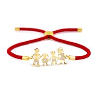 Fabrik Direkt Verkauf Koreanische Mode Persönlichkeit Weibliche 4 Personen Zirkon Rotes Seil Armband All-match Einfache Weibliche Armband Zubehör Brb07 sku image 3