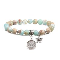 Croix-transfrontalier Européen Et Américain Bijoux  Shoushan Pierre Lotus Bracelet Empereur Pierre Yoga Bracelet Chakra sku image 14