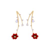 Copper Korea Flowers Earring  (red-1)  Fine Jewelry Nhqd6102-red-1 sku image 1