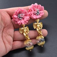 2021 Neue Japanische Und Koreanische Kamelie Blume Süßes Weiches Mädchen Mori Angel Rose Perle Ohrringe Großhandel sku image 1