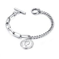 Titanium&stainless Steel Fashion Geometric Bracelet  (steel Color)  Fine Jewelry Nhop3161-steel Color sku image 1