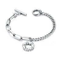 Titanium&stainless Steel Fashion Geometric Bracelet  (steel Color)  Fine Jewelry Nhop3161-steel Color sku image 2