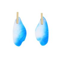 Autorisation Spéciale Irrégulière Géométrique Feuille D'acétate De Cellulose Boucles D'oreilles Européen Et Américain Élégant Stud Simple Brillant Résine Oreille Anneaux sku image 3