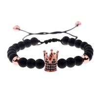 Croix-frontière Vendu Bijoux Micro Incrusté Zircon Couronne Tissé Bracelet De Perles Hommes Bracelet Croix-frontière E-commerce Hot Vente Bijoux En Gros sku image 7