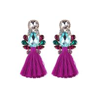 Imitated Crystal&cz Bohemia Flowers Earring  (yellow) Nhjq11171-yellow sku image 3