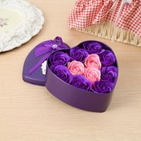 Heart Shaped Iron Box Soap Rose Valentine's Day Gift sku image 18