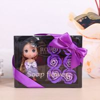 Nouveau 6 Roses Savon Fleur Ddung Noir Cadeau Boîte De Vacances D'anniversaire Cadeau Romantique Main Cadeau Boîte sku image 8