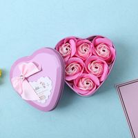 Heart Shaped Iron Box Soap Rose Valentine's Day Gift sku image 6
