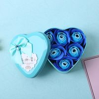 Heart Shaped Iron Box Soap Rose Valentine's Day Gift sku image 8