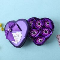 Heart Shaped Iron Box Soap Rose Valentine's Day Gift sku image 7