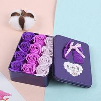 Kreative 12 Rosen Seifen Blume Rechteckige Geschenk Box Set Werbe Geschenk Punkte Einlösung Geschenk sku image 4