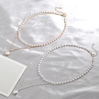 New  Trendy Simple Double-layer Pearl Necklace Wholesale Nihaojewelry main image 4