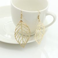 Fashion Leaf Plating Alloy No Inlaid Earrings main image 3