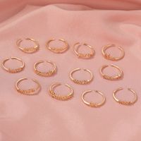 New  Fashion  Letter   Open Index Finger Single Ring  Personality Simple Twelve Constellation Ring main image 6