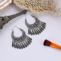 New Ethnic Style Tassel   Fashion Bohemian Black Diamond Small Arrow Pendant Earrings main image 3