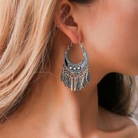 New Ethnic Style Tassel   Fashion Bohemian Black Diamond Small Arrow Pendant Earrings main image 6