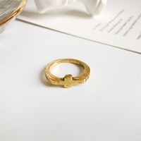 Simple Cross Ring Eternal Letter Tail Ring  Wholesale Nihaojewelry main image 6