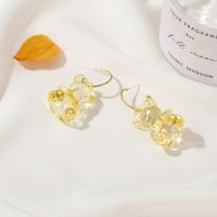 New  Cute Transparent Cartoon Bear  Personality Three-dimensional Candy Texture Animal Earrings Wholesale main image 4