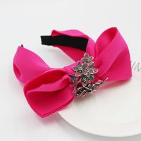 Neue Europäische Und Amerikanische Mode Stoff Bowknot Blume Diamant Persönlichkeit Damen Street Shooting Haarschmuck Kopf Bedeckung main image 6