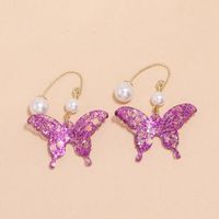 Fashion Trend Colorful Sequin Earrings New Korean Sweet Butterfly Earrings Wholesale Nihaojewelry main image 4