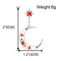 Alloy Hollow Star Moon Asymmetric Fashion Earrings Wholesale Nihaojewely main image 6