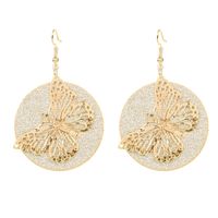 Retro Alloy Geometric Hollow Butterfly Frosted Fashion Popular Earrings Wholesale Nihaojewely main image 1