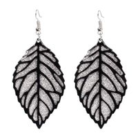 Fashion Hollow Frosted Geometric Leaf Retro Style Earrings Wholesale Nihaojewely main image 6