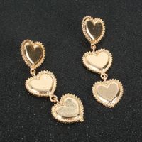 Alloy Love Electroplating Retro Style Gold Earrings Wholesale Nihaojewely main image 4