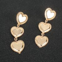 Alloy Love Electroplating Retro Style Gold Earrings Wholesale Nihaojewely main image 5