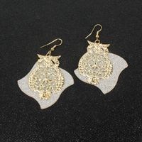 Fashion Trend Owl Hollow Two-color Earrings Retro Earrings Wholesale Nihaojewely main image 4