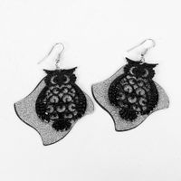 Fashion Trend Owl Hollow Two-color Earrings Retro Earrings Wholesale Nihaojewely main image 5