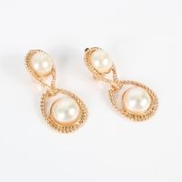 Alloy Imitation Pearl Drop-shaped  Style Sweet Earrings Wholesale Nihaojewely main image 5