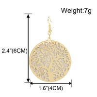Alloy Double-layer Hollow Leaf Frosted Style Simple Earrings Wholesale Nihaojewely main image 6
