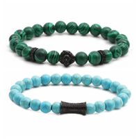 Fashion Jewelry Malachite Turquoise Lion Head Small Waist Beaded Diy Bracelet Set Wholesale Nihaojewelry main image 1