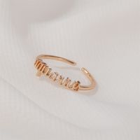 New  Fashion  Letter   Open Index Finger Single Ring  Personality Simple Twelve Constellation Ring sku image 4
