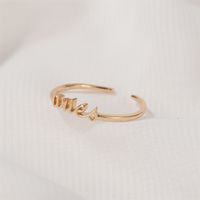 New  Fashion  Letter   Open Index Finger Single Ring  Personality Simple Twelve Constellation Ring sku image 1