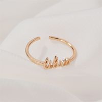 New  Fashion  Letter   Open Index Finger Single Ring  Personality Simple Twelve Constellation Ring sku image 5