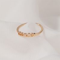 New  Fashion  Letter   Open Index Finger Single Ring  Personality Simple Twelve Constellation Ring sku image 9