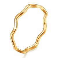 Hot Style Fashion Wave Ring Creative Curve Beautiful Joint Ring  Wholesale Nihaojewelry sku image 2