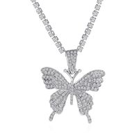 Nouveau Collier Pendentif Papillon Strass Hip-hop En Gros Nihaojewelry sku image 4