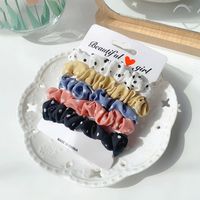 Korean  Color Satin Hair Rope Suit Wild Hair  Scrunchies  Ponytail Head Rope Large Intestine Ring Wholesale sku image 4
