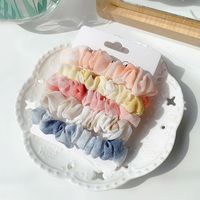 Korean  Color Satin Hair Rope Suit Wild Hair  Scrunchies  Ponytail Head Rope Large Intestine Ring Wholesale sku image 5