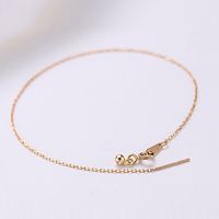 Hot-selling 316l Titanium Steel  Women's Gold-plated  Diy Accessories Anklet Wholesale Nihaojewelry sku image 3