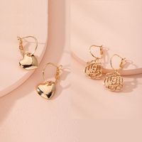 Boucles D'oreilles D'amour De Fleur De Mode Coréenne Nouvelles Boucles D'oreilles Populaires De Style Simple En Gros Nihaojewelry main image 1