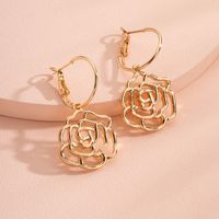 Korean Fashion Flower Love Earrings New Simple Style Popular Earrings Wholesale Nihaojewelry main image 4
