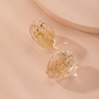 New Creative Resin Gold Leaf Earrings Ladies Korean Earrings Wholesale Nihaojewelry main image 1